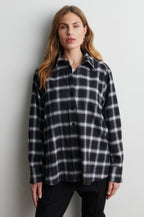 Second Female Genola geruite blouse in zwart
