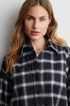Second Female Genola geruite blouse in zwart
