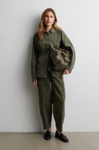 Second Female Jaye denim barrel jeans in groen denim