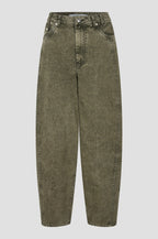 Second Female Jaye denim barrel jeans in groen denim