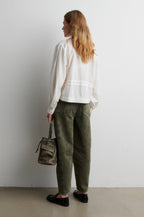 Second Female Jaye denim barrel jeans in groen denim