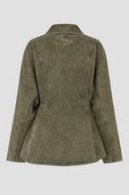 Second Female Jaye denim jacket in groen denim, detail
