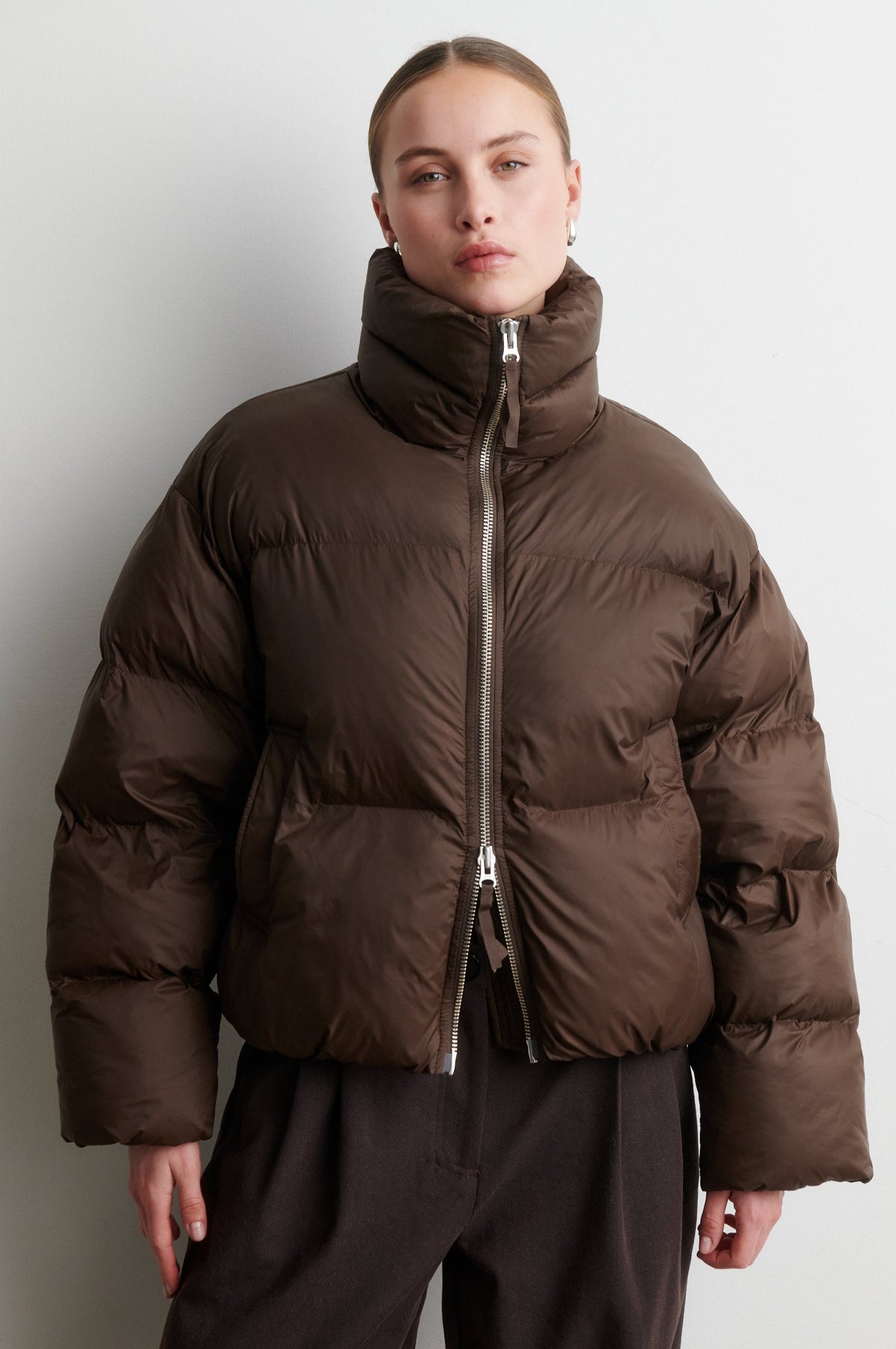 Second Female Riya puffer jacket in demitasse