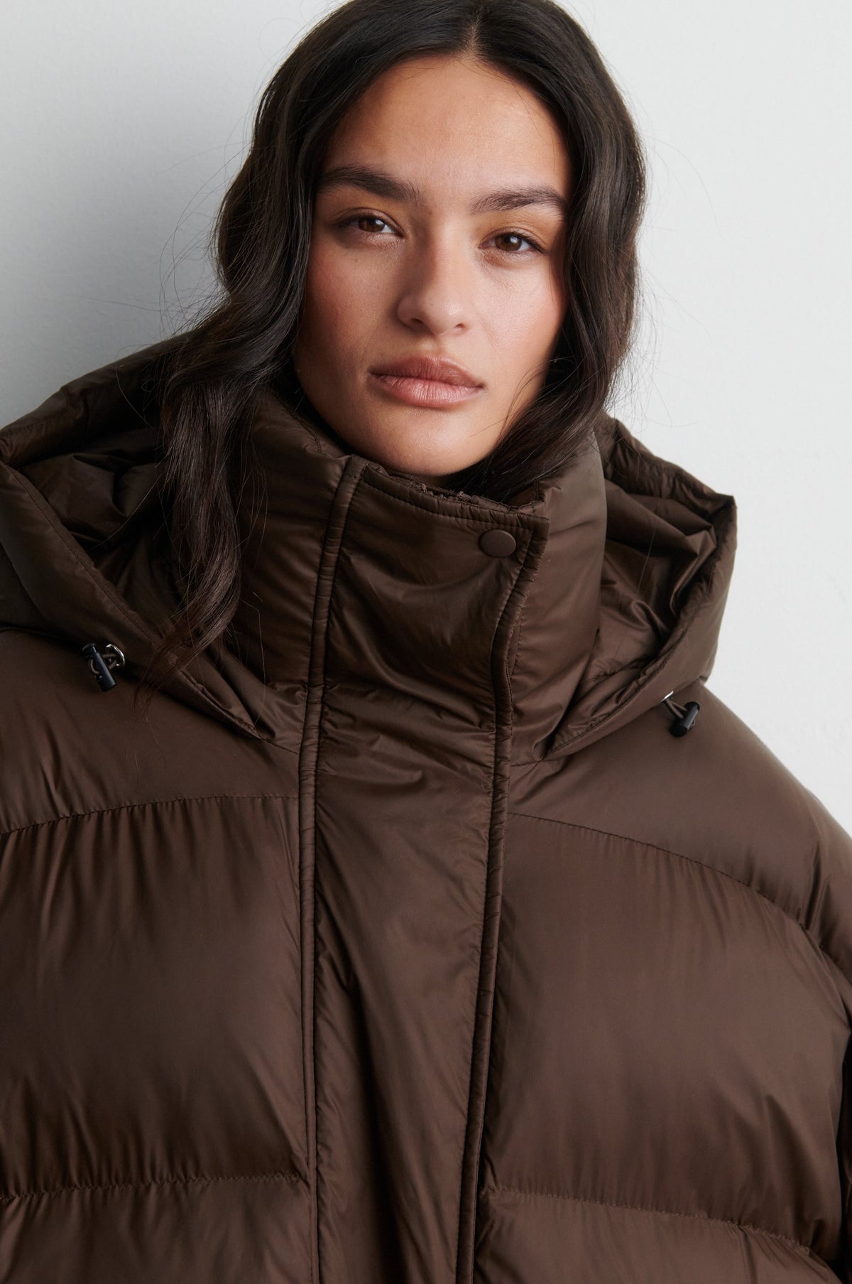 Second Female Riya rib puffer jacket in demitasse