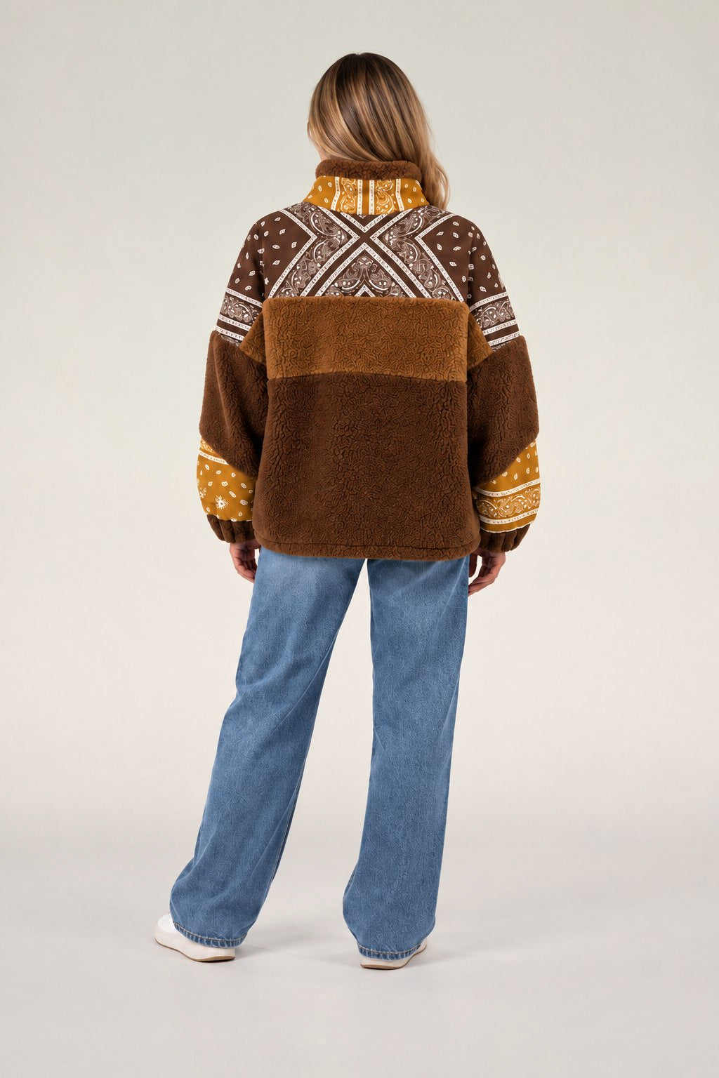 Est'Seven Teddy jas cognac, detail zak